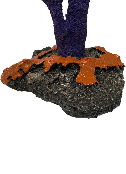 XL Seahorse Hitching Post - Custom Weighted Base and Eunicella Singularis Gorgonian